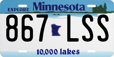 MN license plate 867LSS