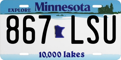 MN license plate 867LSU
