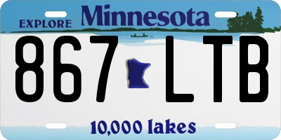 MN license plate 867LTB