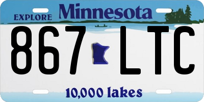 MN license plate 867LTC