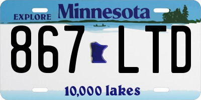MN license plate 867LTD