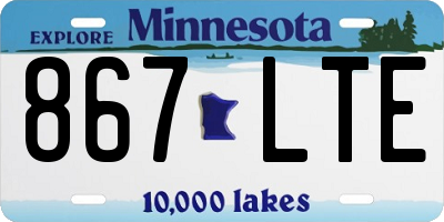MN license plate 867LTE