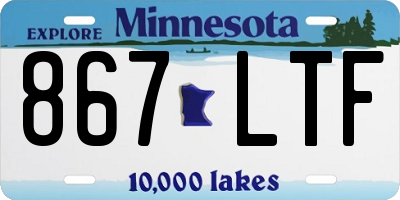 MN license plate 867LTF