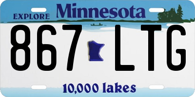 MN license plate 867LTG