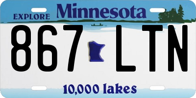MN license plate 867LTN