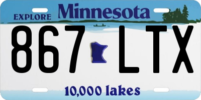 MN license plate 867LTX