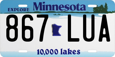 MN license plate 867LUA