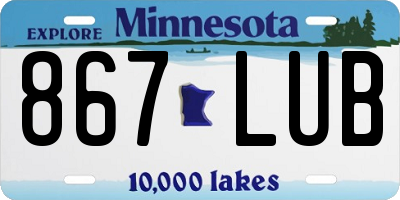 MN license plate 867LUB