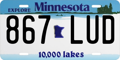 MN license plate 867LUD