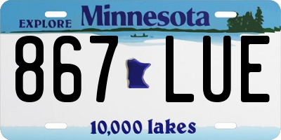 MN license plate 867LUE