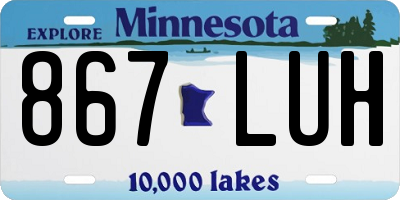MN license plate 867LUH