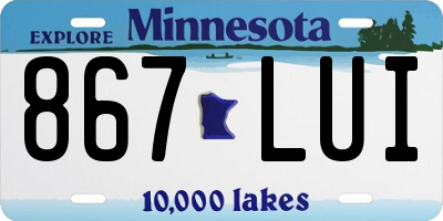 MN license plate 867LUI