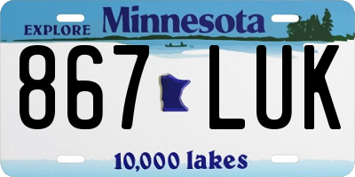 MN license plate 867LUK