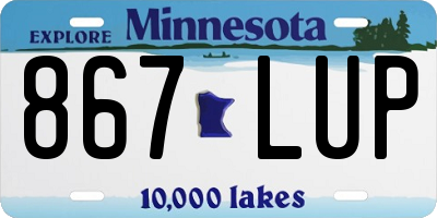 MN license plate 867LUP