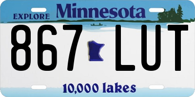 MN license plate 867LUT