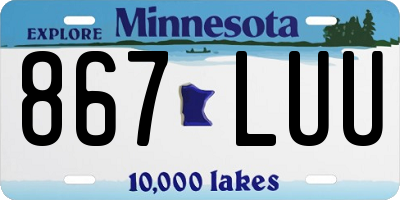 MN license plate 867LUU