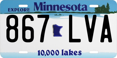 MN license plate 867LVA
