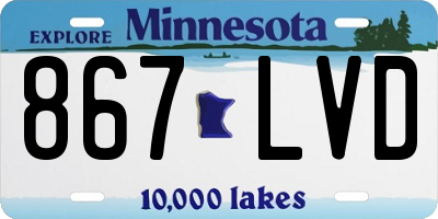 MN license plate 867LVD