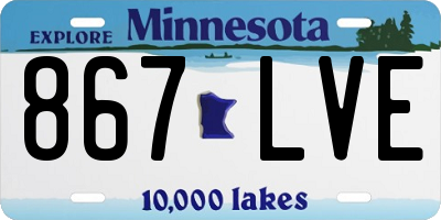 MN license plate 867LVE