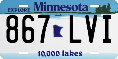 MN license plate 867LVI