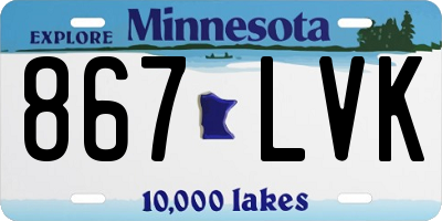 MN license plate 867LVK