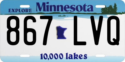 MN license plate 867LVQ