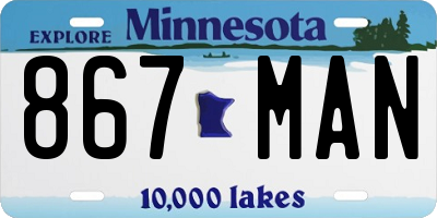 MN license plate 867MAN