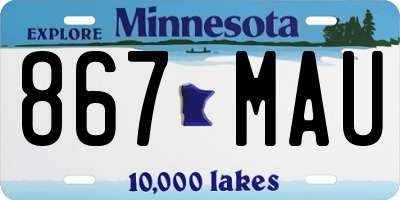 MN license plate 867MAU
