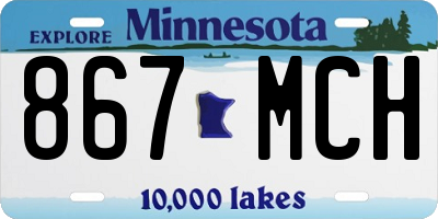 MN license plate 867MCH
