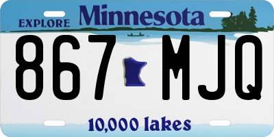 MN license plate 867MJQ
