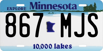 MN license plate 867MJS