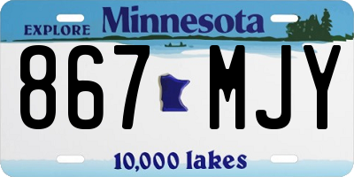 MN license plate 867MJY