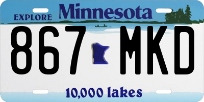 MN license plate 867MKD