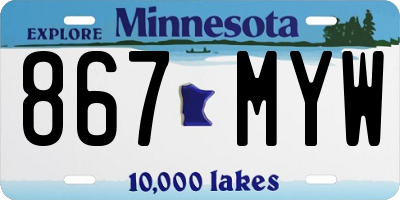 MN license plate 867MYW