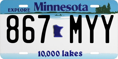 MN license plate 867MYY