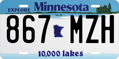 MN license plate 867MZH