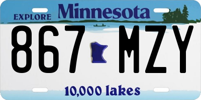 MN license plate 867MZY