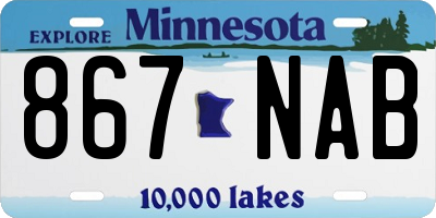 MN license plate 867NAB