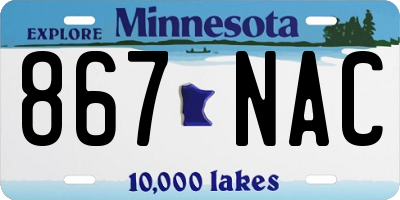 MN license plate 867NAC