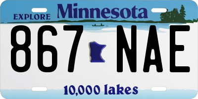MN license plate 867NAE