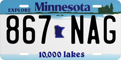 MN license plate 867NAG