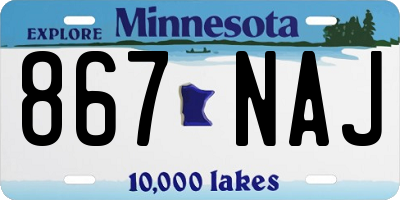MN license plate 867NAJ