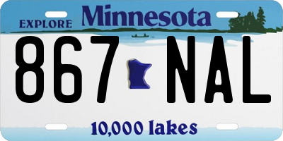 MN license plate 867NAL