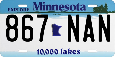 MN license plate 867NAN