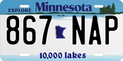 MN license plate 867NAP