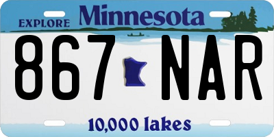 MN license plate 867NAR