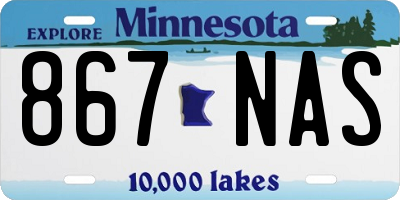 MN license plate 867NAS