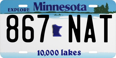 MN license plate 867NAT