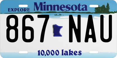 MN license plate 867NAU