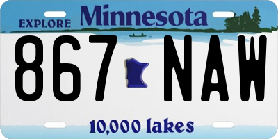 MN license plate 867NAW